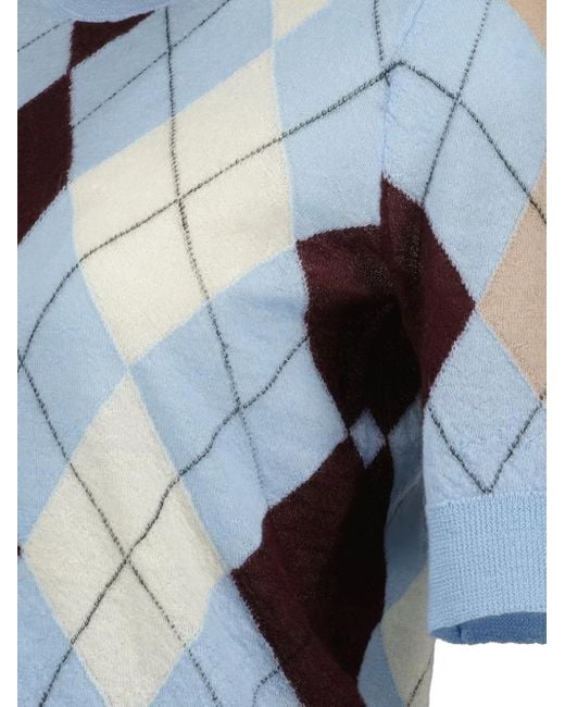 Jersey Anders a rombos Khaite de color Blue