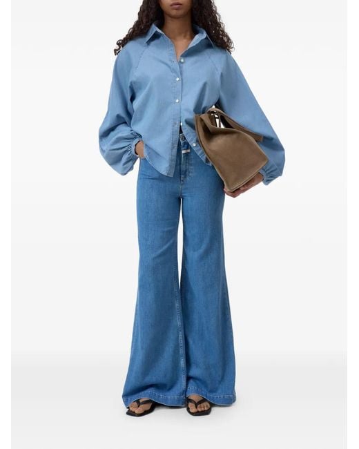 Closed Blue Denim-Effect Shirt