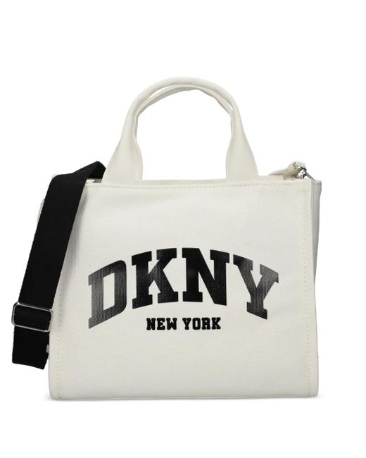 DKNY White Tote Bag mit Logo