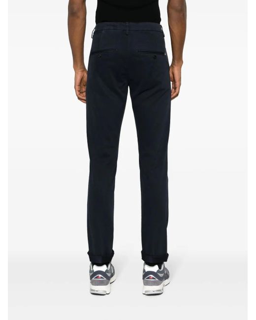Dondup Blue Gaubert Tapered Trousers for men