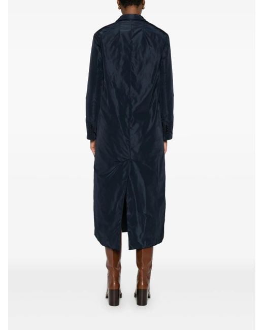 Aspesi Blue Single-Breasted Buttoned Coat