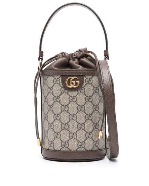 Gucci Gray Ophidia Bucket Bag - Women's - Calf Leather