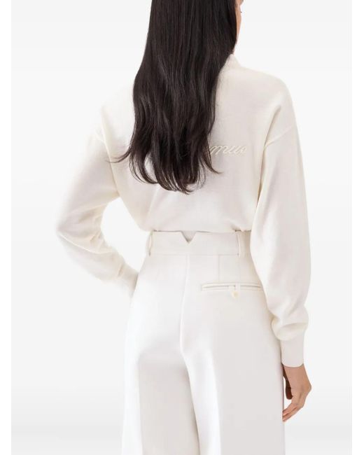 Jacquemus White MAGLIA CARDIGAN CORTO