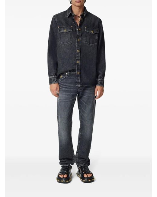Versace Blue Straight-Leg Jeans for men