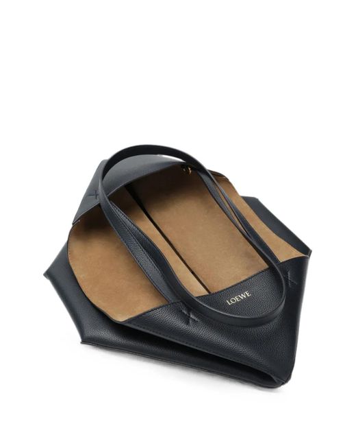 Loewe Black Puzzle Leather Tote Bag