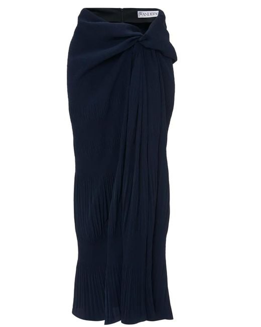 J.W. Anderson Blue Draped Maxi Skirt