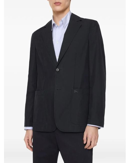 Burberry Blue Technical Cotton Tailored Jacket for men