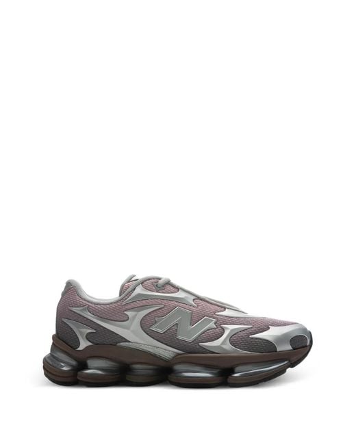 New Balance Gray Abzorb 2000 Metallic-Effect Sneakers