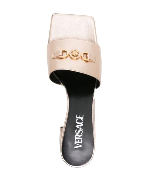 Versace Natural Medusa '95 55mm Leather Mules