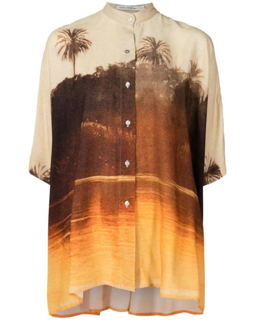 Camicia Con Stampa Grafica di Lenny Niemeyer in Orange