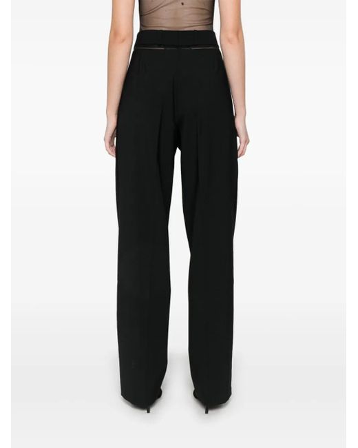 Nensi Dojaka Pantalon Met Wijde Pijpen in het Black