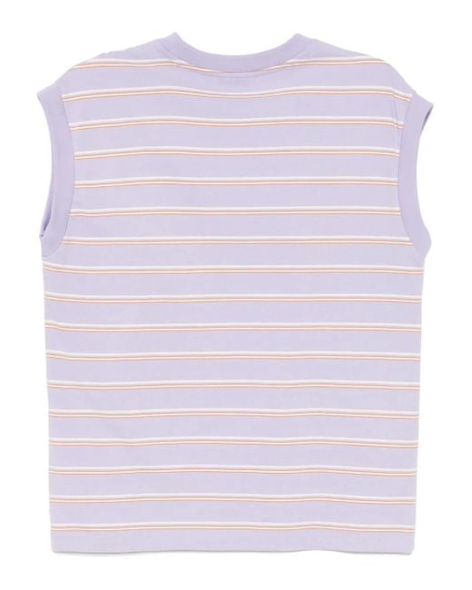 Chocoolate Purple Striped Tank Top
