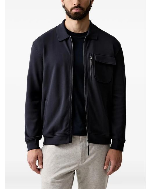 Joop! Black Zip-Up Chest-Pocket Jacket for men