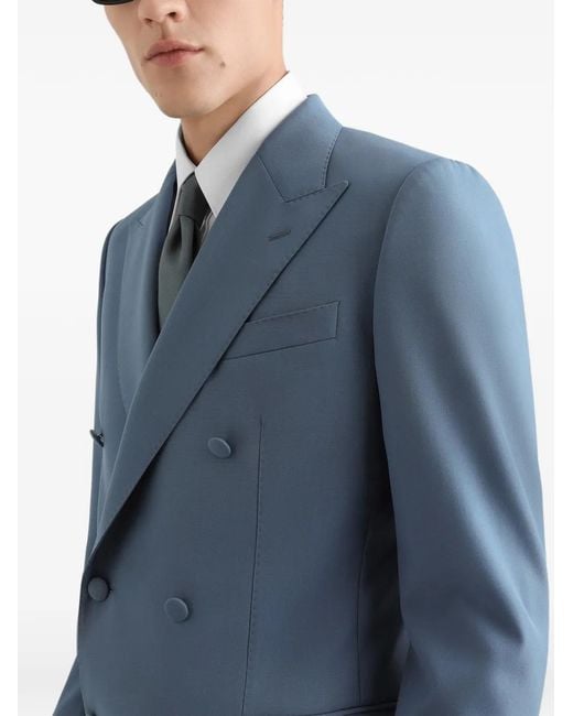 Dolce & Gabbana Blue Wool Jacket for men