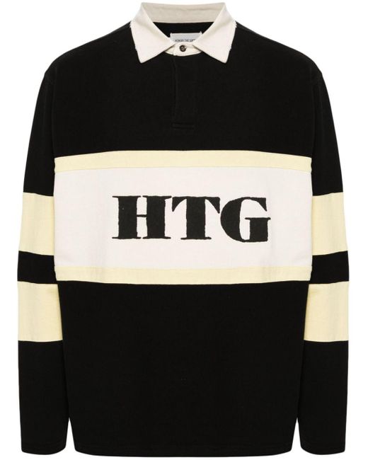 Honor The Gift Black Logo-print Cotton Polo Shirt for men
