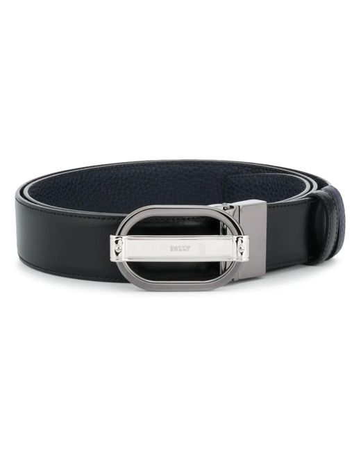 Bally Black Oval Buckle Belt for men