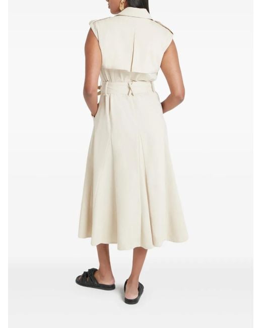 Temperley London White Javier Sleeveless Trench Coat