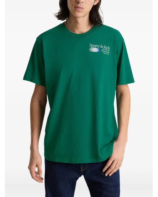 Sporty & Rich Green Tennis-Graphic Tee