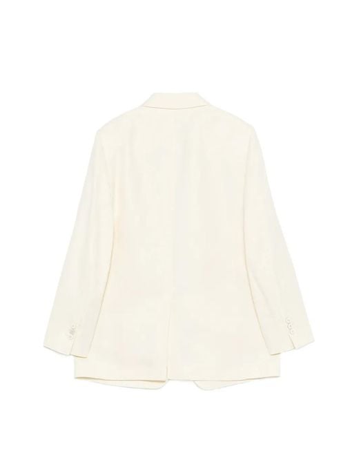 Alberto Biani White Button Blazer