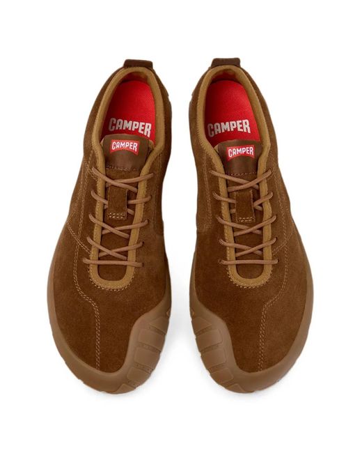 Camper Brown Peu Path+ Suede Sneakers for men
