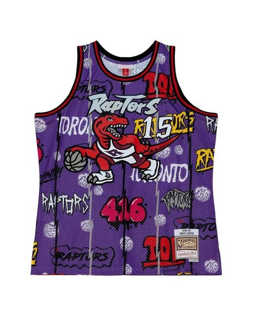 Mitchell & Ness Purple Slap Sticker Swingman Vest for men
