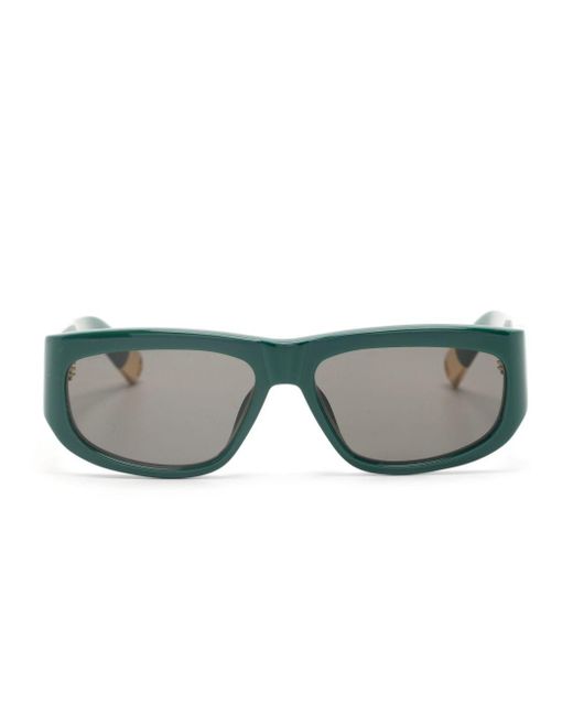 Jacquemus Gray Pilota Rectangle-frame Sunglasses for men