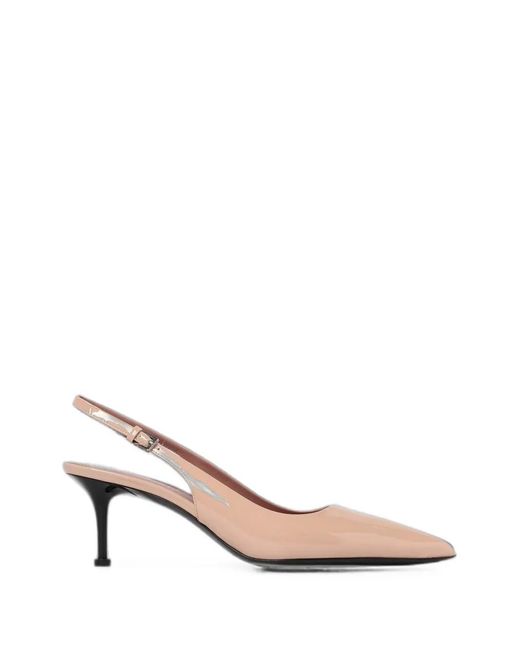 Premiata Pink Patent Leather Slingback Pumps