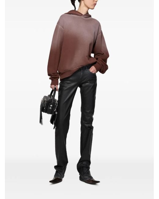 Acne Brown Graphic-Print Hoodie