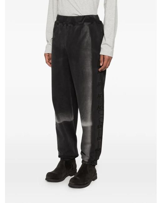 Aries Black Sunbleached Column Track Pants for men