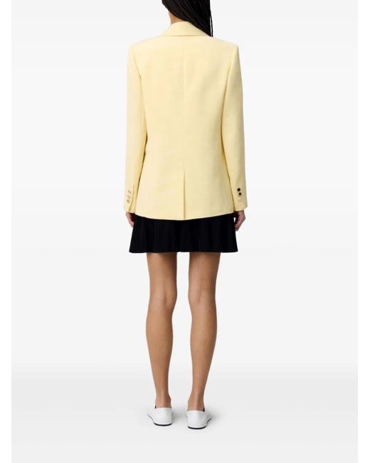 Claudie Pierlot Natural Single-Breasted Blazer