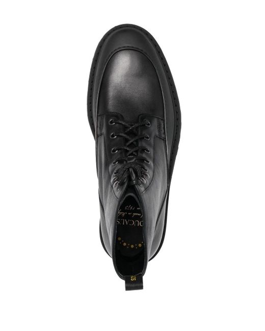 Botines de caña alta Doucals de Cuero de color Negro para hombre Hombre Zapatos de Botas de Botas informales 