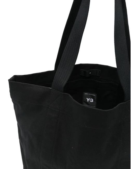 Y-3 Black Canvas Tote