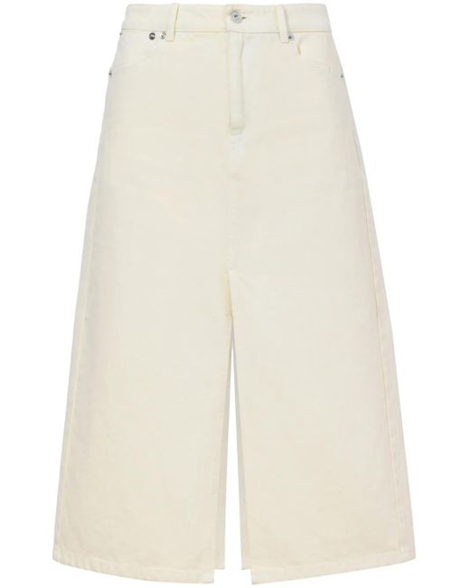 Proenza Schouler White Sloan Washed-Denim Mid Skirt