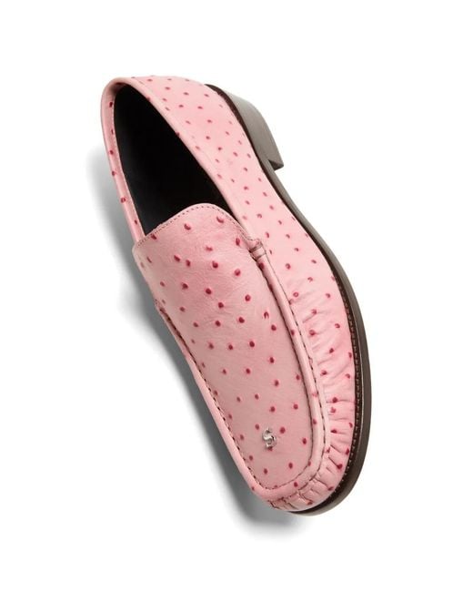 Acne Pink Leather Loafers for men