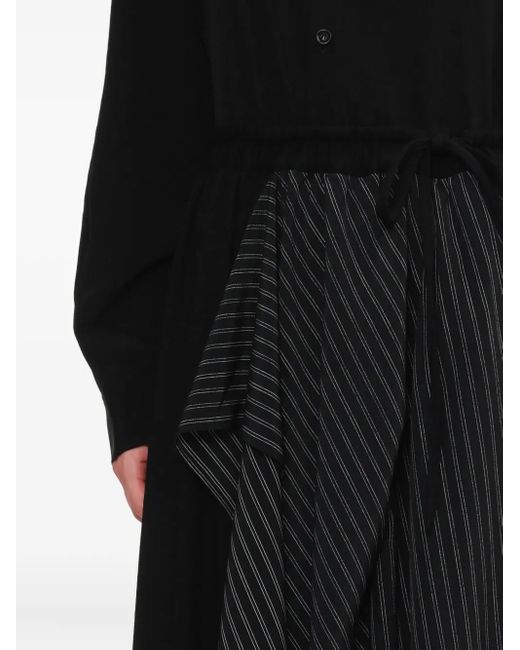 Y's Yohji Yamamoto ピンストライプ パネルスカート Black
