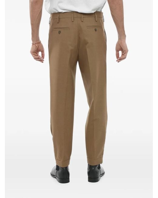 Neil Barrett Natural Jamie Pressed-Crease Trousers for men