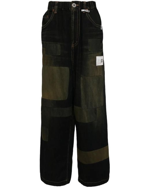Maison Mihara Yasuhiro Black Patchwork Jeans for men