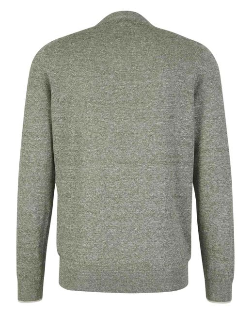 Fedeli Gray Crew Neck Sweater for men