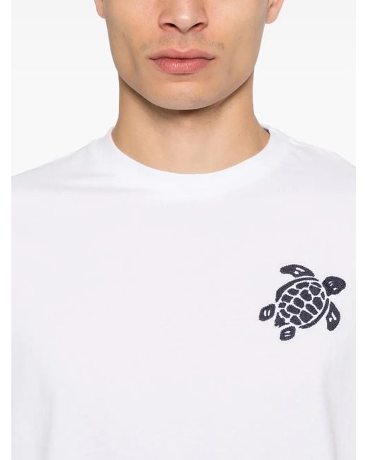 Vilebrequin White Logo-Embroidered T-Shirt for men