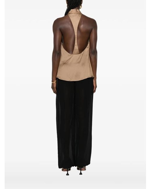 Tom Ford Natural Patterned Halterneck Top