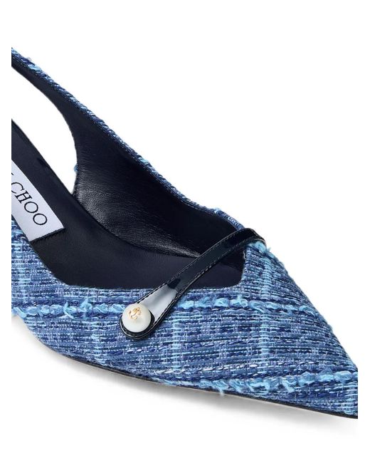 Jimmy Choo Blue Amita 45 Pumps