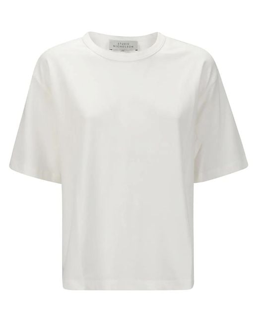 Studio Nicholson White Jersey T-Shirt