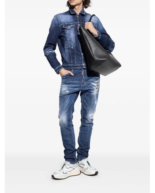 DSquared² White Leaf-Details Sneakers