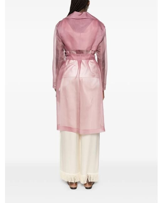 Antonelli Pink Valmorea Belted Coat