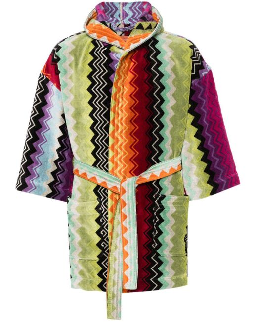 Missoni Orange Zigzag Cotton Bath Robe