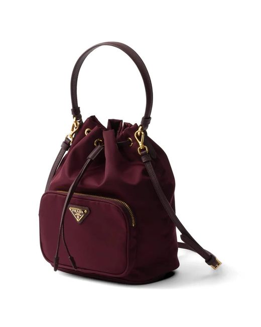 Prada Red Duet Bucket Bag