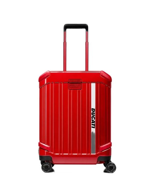 Piquadro Red X Ducati Logo-Print Suitcase