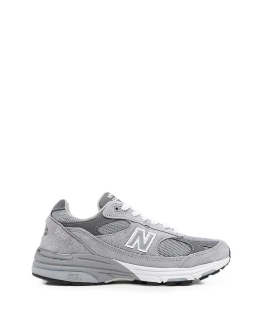 New Balance White 993 Panelled Sneakers
