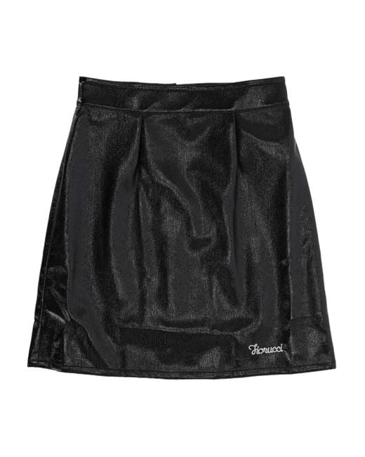 Fiorucci Black Logo-Embroidered Mini Skirt