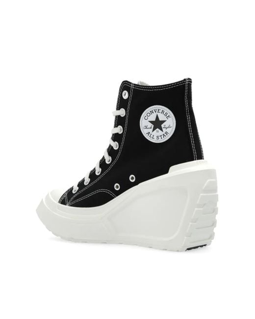 Converse 110Mm Chuck 70 De Luxe Wedge Hi Sneakers in het Black